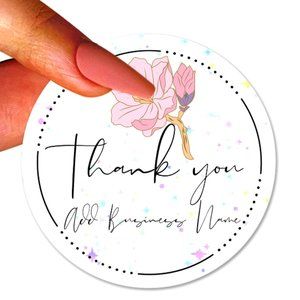 Personalized Holographic Thank You Stickers